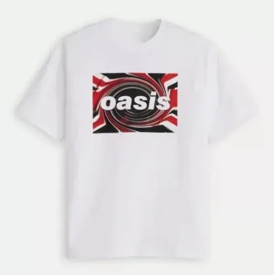 Discover Oasis Shirt Oasis Union Jack Tshirt Oasis Tickets 2025 white