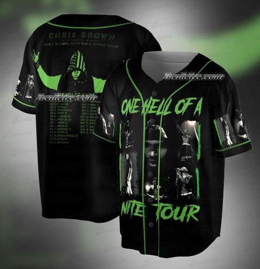 Discover Chris Brown Hip Hop Washed Baseball Jersey