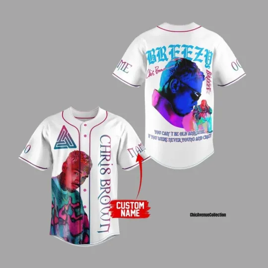 Discover Personalized Chris Brown Breezy Bowl Baseball Jersey, Chris Brown Tour Jersey