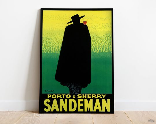 Discover Sandeman Poster, Vintage Drink Poster, Home Decor, Wall Art