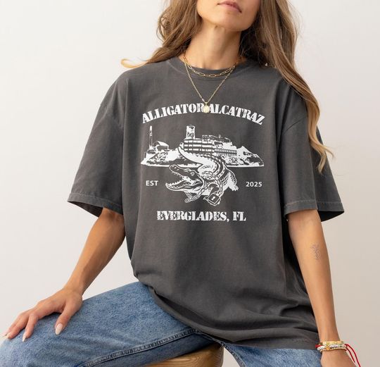 Discover Alligator Alcatraz Shirt, Vintage Alcatraz Squad shirt