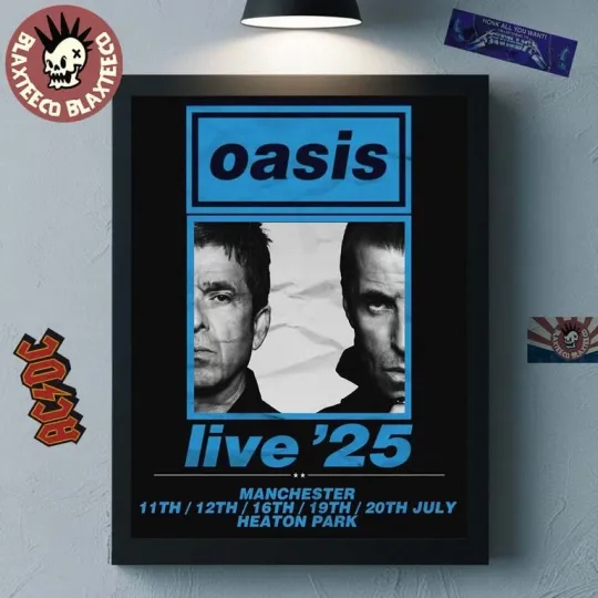 Discover Oasis Live 25 Manchester UK At Heaton Park From July 11 to 20 2025 poster