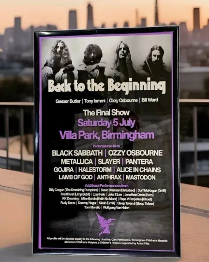 Discover Black Sabbath 2025 Back To The Beginning Birmingham Concert Poster