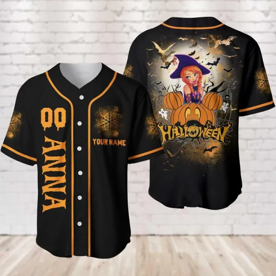 Discover Personalized Frozenn Annaa Princess Costume Halloween Baseball Jersey Shirt