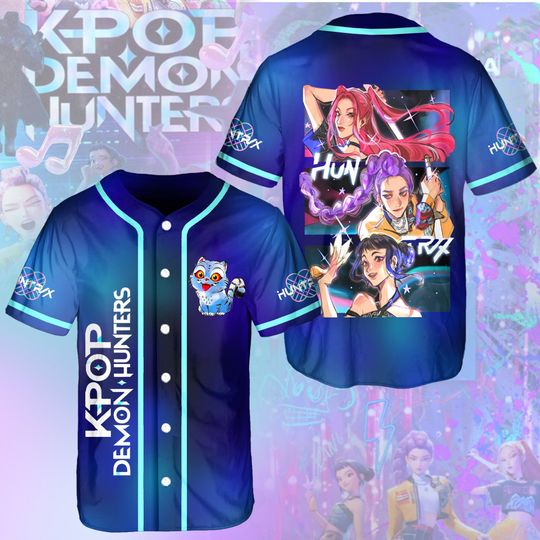 Discover Kpop Demon Hunters Baseball Jersey, Huntrix Baseball Jersey