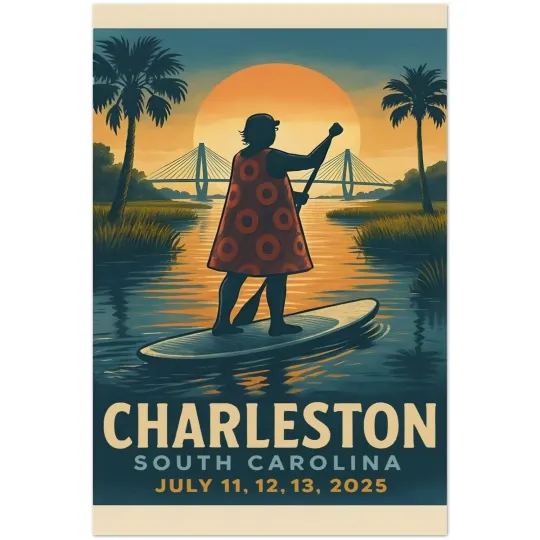 Discover Phish Summer Tour 2025 Poster – Charleston Lot Wall Art Print