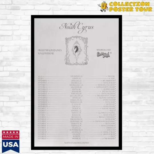 Discover Noah Cyrus Poster Carter Faith Is Comin’ Tour 2025