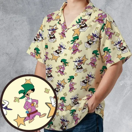 Discover Ricochet Rabbit And Droop-A-Long Hawaiian Shirt Casual Button Shirt