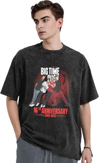 Discover In Real Life Tour 2025 T-Shirt - Big Time Rush Mineral Wash Graphic Tee