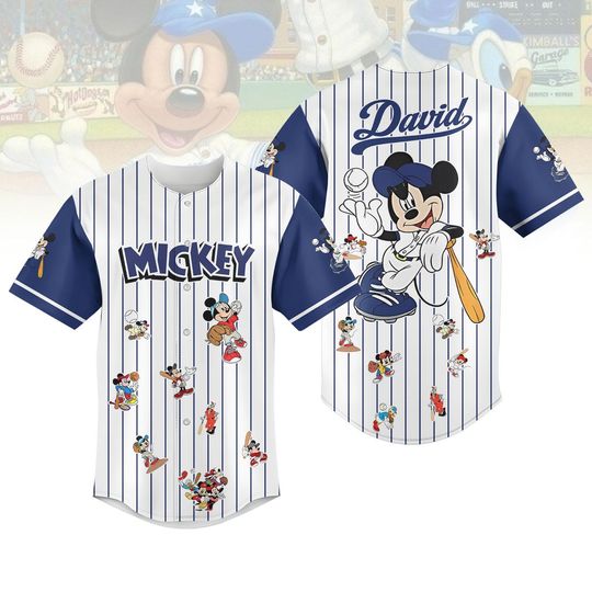 Discover Custom Mickeyy Baseball Shirt, Mickeyy mouse Baseball Jersey, Disneyyland Jersey