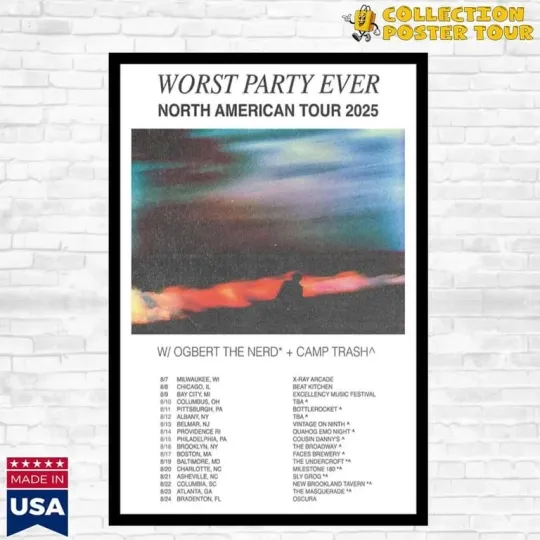 Discover Poster Worst Party Ever North American Tour 2025