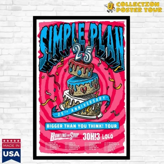 Discover Simple Plan 25th Anniversary Summer Tour 2025 Poster
