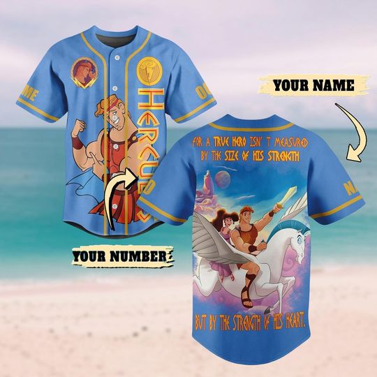 Discover Vintage 90's Disneyyy Herculess Shirt, Custom Herculess Baseball Jersey