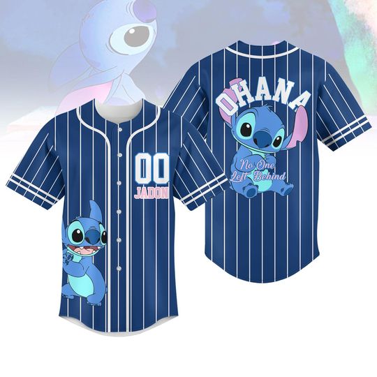 Discover Cute Stitchh Ohana Baseball Jersey, Disneyyy Stitchh Movie Jersey, Lilo And Stitchh Jersey