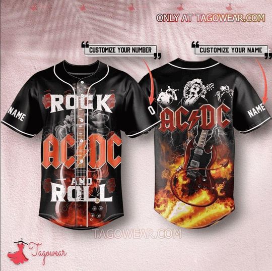 Discover Personalized Baseball Jersey  Rock and Roll Classic Music Shirt