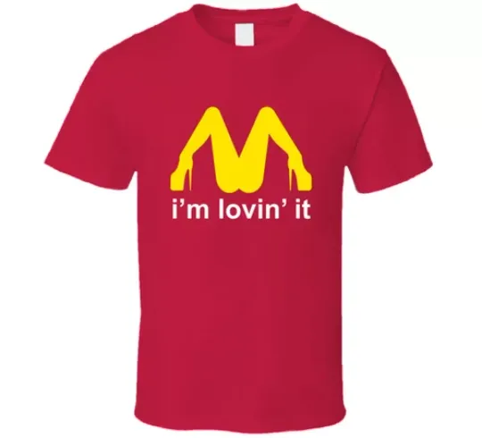 Discover Fast Food I'm Lovin It Love Parody Funny T-Shirt Tee Shirts Gift New