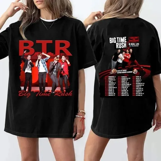 Discover Members Of Big Time Of Rush shirts, BTR tour shirt, Big Time Rush 2025 Tour