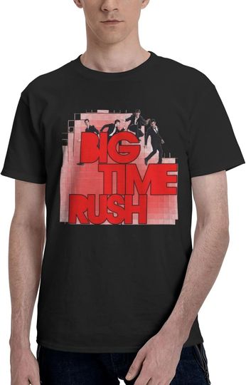 Discover Big Time Rush Red Text Splatter T-Shirt - Grunge Design