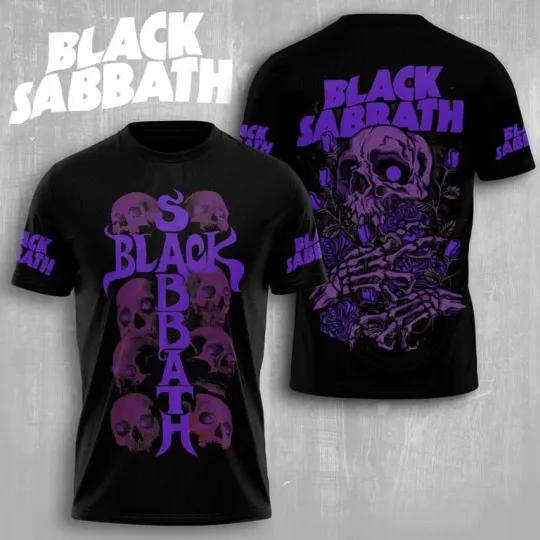 Discover Black Sabbath Album-Inspired 3D T-Shirt, Licensed Design Iconic Heavy Metal Band