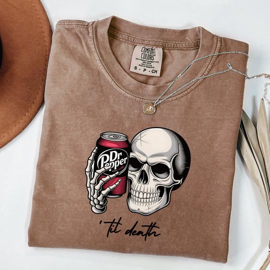 Discover Til Death Skull Soda T-Shirt  Gothic Pop Art Skeleton Tee