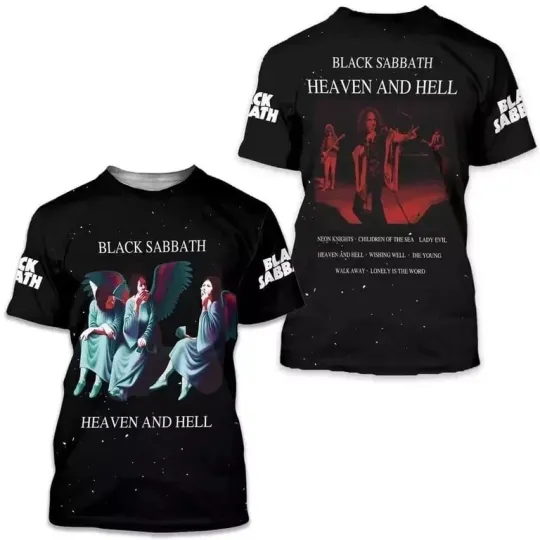 Discover Black Sabbath Heaven And Hell T-Shirt 3D