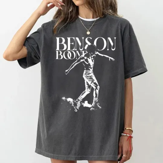 Discover Benson Boone 2025 Tour Vintage Style Black T-Shirt