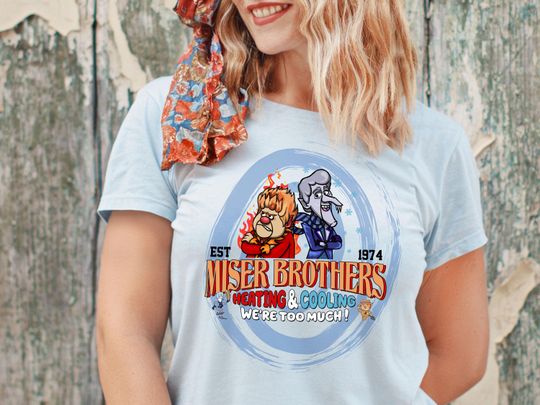 Discover Miser Brothers Heating And Cooling T-Shirt, Heat Miser & Snow Miser Shirt
