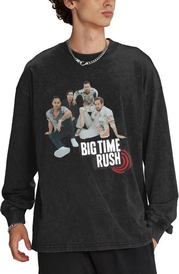 Discover Big Time Rush Vintage Photo Mineral Wash Sweatshirt