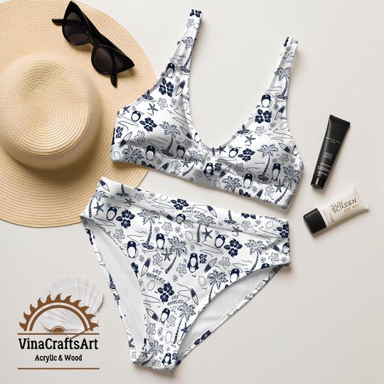 Discover Baseball LA Set, Los Angeles Hawaiian Bikini Two Piece