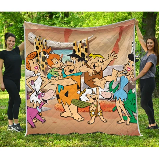 Discover The Flintstones Quilt, The Flintstones Cartoon Movies Quilt Blanket