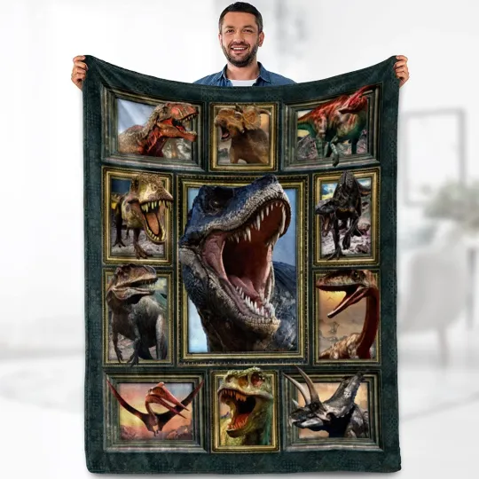 Discover Dinosaur Blankets, Jurassic World Fleece Blankets, Dinosaur Gifts for Lovers