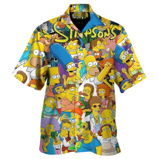 Discover The Simpsons Doh Aloha Summer Beach Button Down Hawaiian Shirt