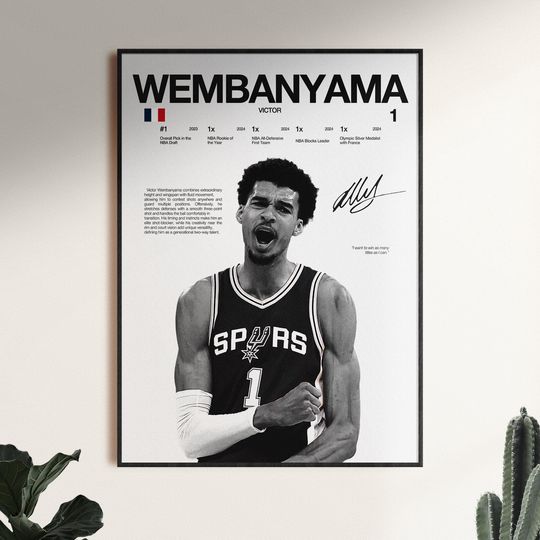 Discover Victor Wembanyama Poster, Sports Fan Decor