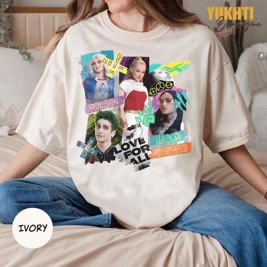 Discover Comfort Colors Disneyyy Zombies 4 Movie Characters Shirt, Zed & Addison Tee