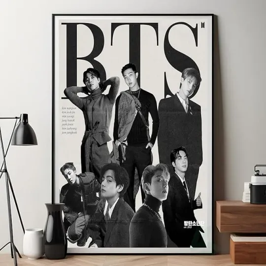 Discover BTS Poster, Korean Kpop Music, J-Hope, Jin, Jimin Poster No Frame, Music Poster