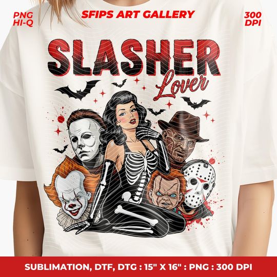 Discover Slasher Lover Shirt, Halloween Horror Shirt