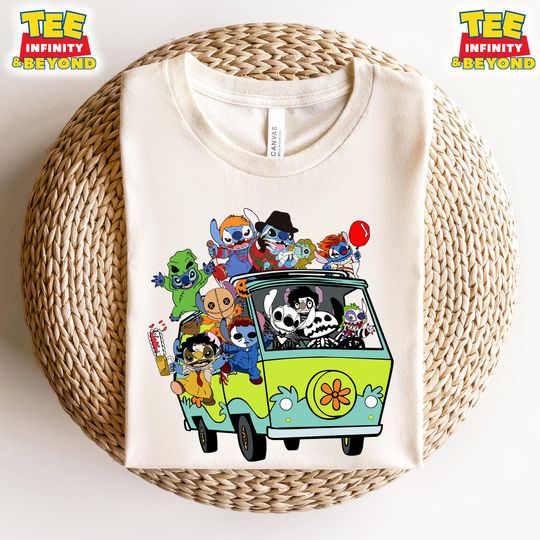 Discover Stitchh Horror Halloween Disneyyy T-Shirt, Halloween Stitchh Cosplay Slashers Character Tee