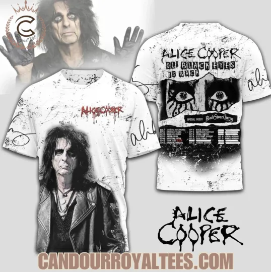 Discover Alice Cooper European Tour 2025 3D Printed T-Shirt