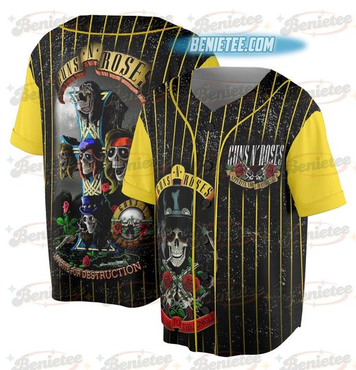 Discover Vintage Rocker Jersey, Guns N' Roses Appetite for Destruction Jersey
