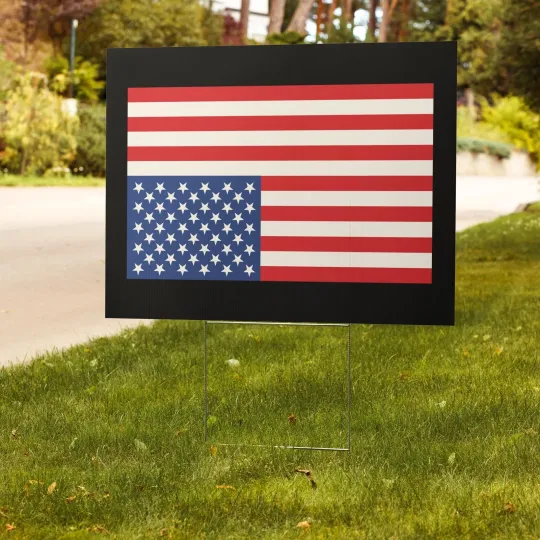 Discover Vintage Upside Down American Flag Anti Maga Impeach Trump Yard Sign