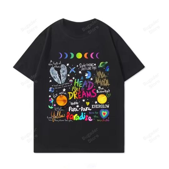 Discover Music Of The Spheres 2025 Shirt, Coldplay Concert Graphic Tee
