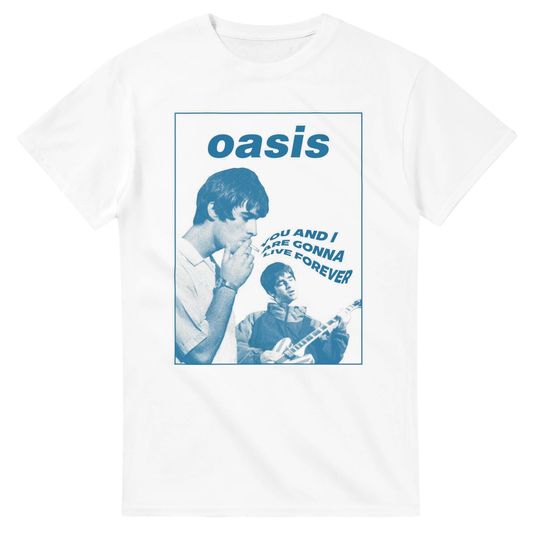 Discover Oasis Live Forever Heavyweight Unisex Crewneck T-shirt | Defintely Maybe 1994 | 1990s Indie Retro T-shirt