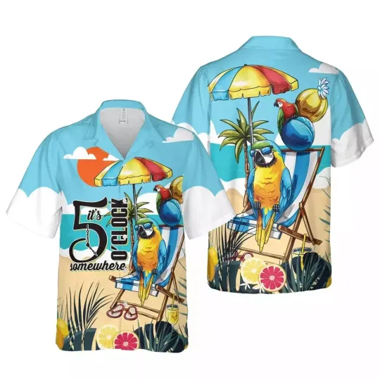 Discover It's 5 O'clock Some Where Hawaiian Shirt Summer Beach