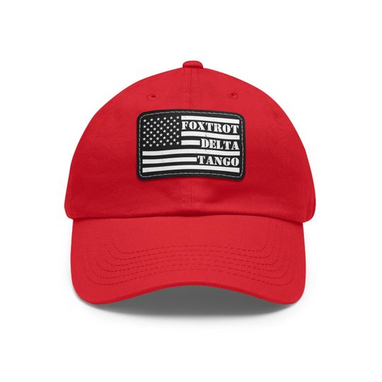 Discover Foxtrot-Delta-Tango Cap, Subversive Anti-Trump Cap with Leather Patch
