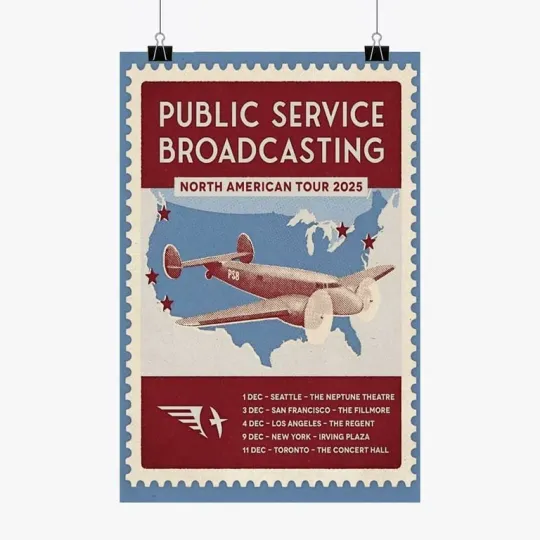 Discover Public Service Broadcasting North American Tour 2025 Poster