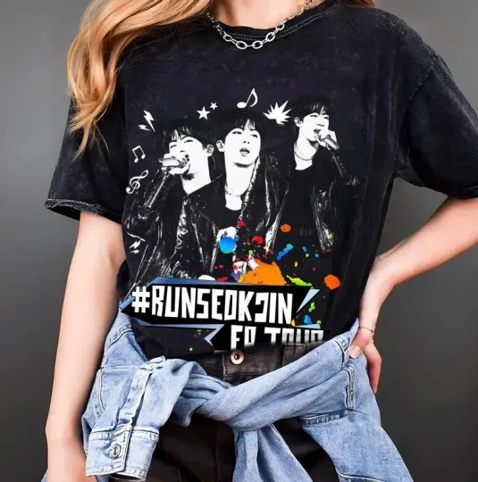 Discover Retro Run Seokjin Ep Tour Mineral, Echo Jin Tracklist T-Shirt