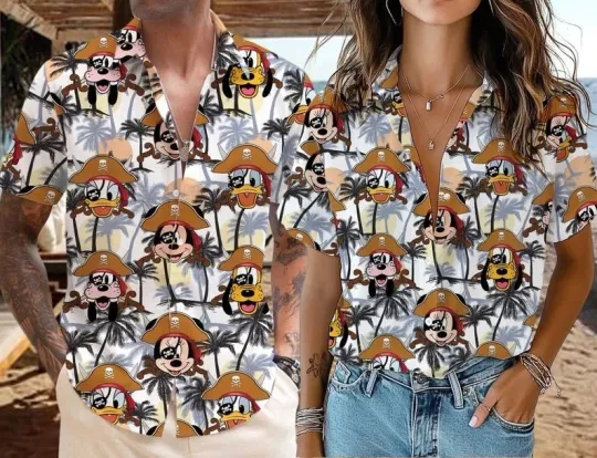 Discover Pirates Of Caribbeann Hawaiian Shirt, Mickeyy &amp Friends Pirates Shirt