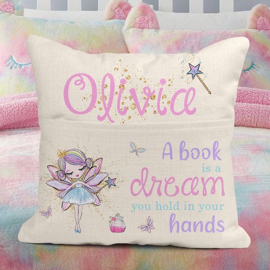 Discover Fairy Princess Book Pocket Pillow