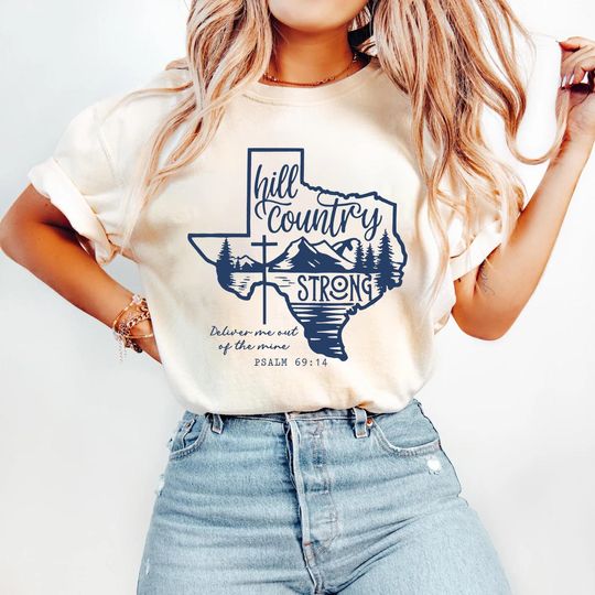 Discover Texas Hill Country Strong, Flood Victim T-Shirt, Texas Strong Flood Disaster Relief T-Shirt