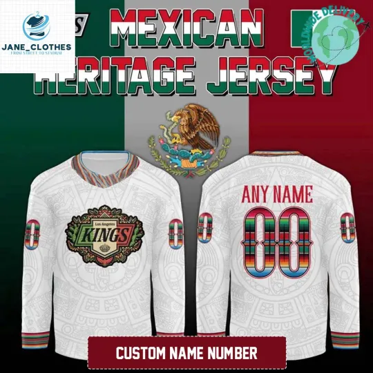 Discover Custom Los Angeles Kings 2025 Mexican Heritage Night Special Hockey Shirt